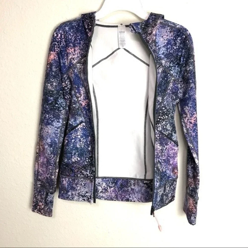 Lululemon Ivivva perfect your practice jacket hooded full zip galaxy splatter 7